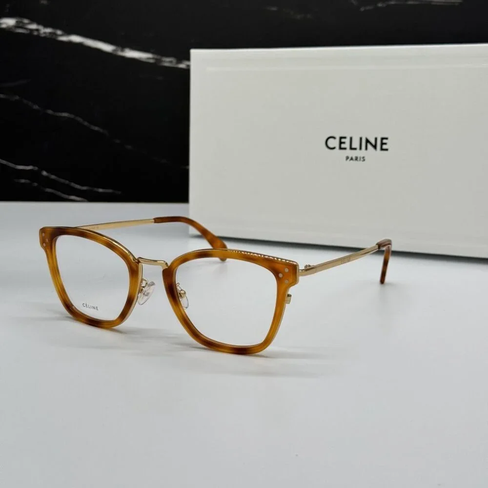 NEW CL50002U 055 CELINE EYEGLASSES WOMEN LIGHT HAVANA EYEWEAR CELINE CL 50002U